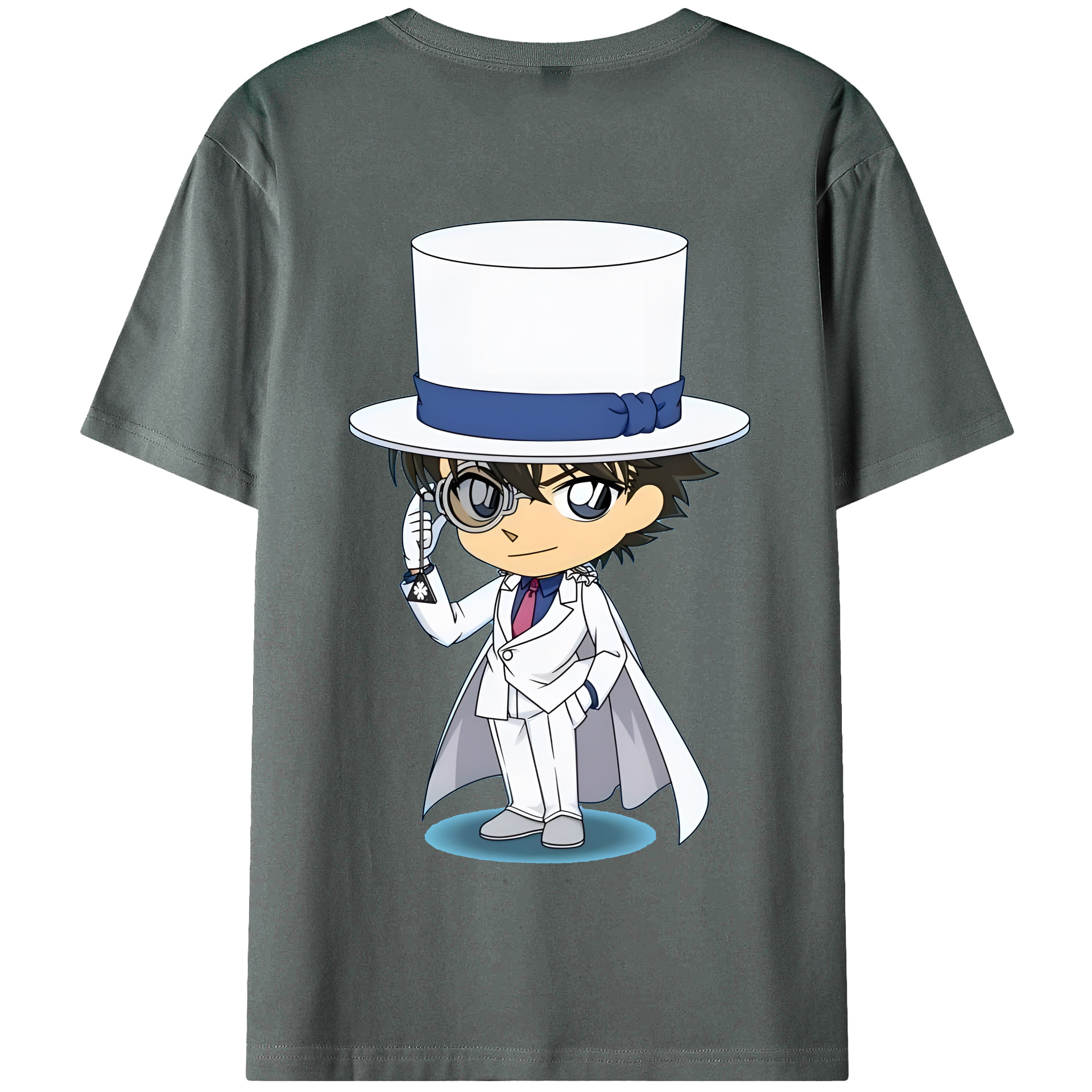 （画像用） 名探偵コナン くろば かいと Detective Conan Kuroba Kaito 綿100％半袖Tシャツ（背面プリント）